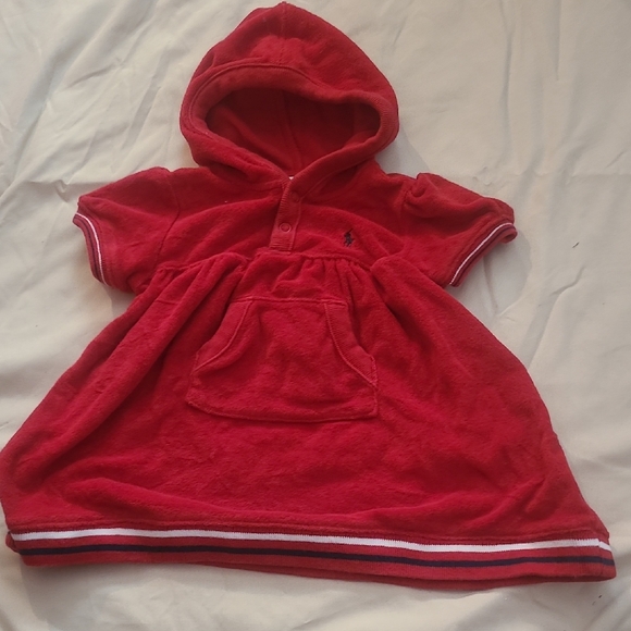 Ralph Lauren Red Hooded Casual Dress for Kids - Picture 1 of 2